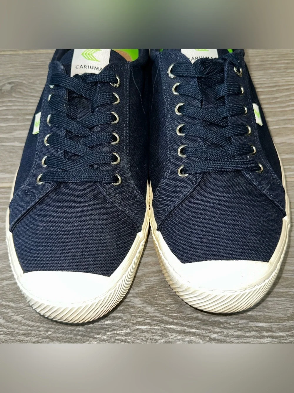 Cariuma OCA Athletic Shoes Men’s 13 Navy Canvas Lace Up Casual Low Top Sneakers